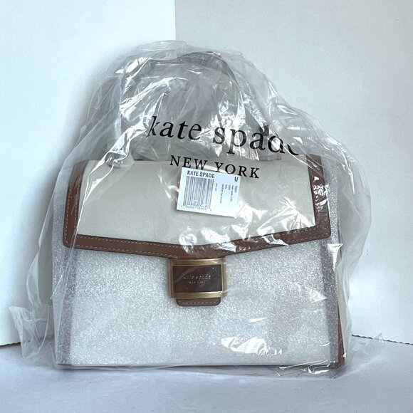 Kate Spade Katy Medium Top-handle Colorblock White Bag  Leather Crossbody - Picture 4 of 15